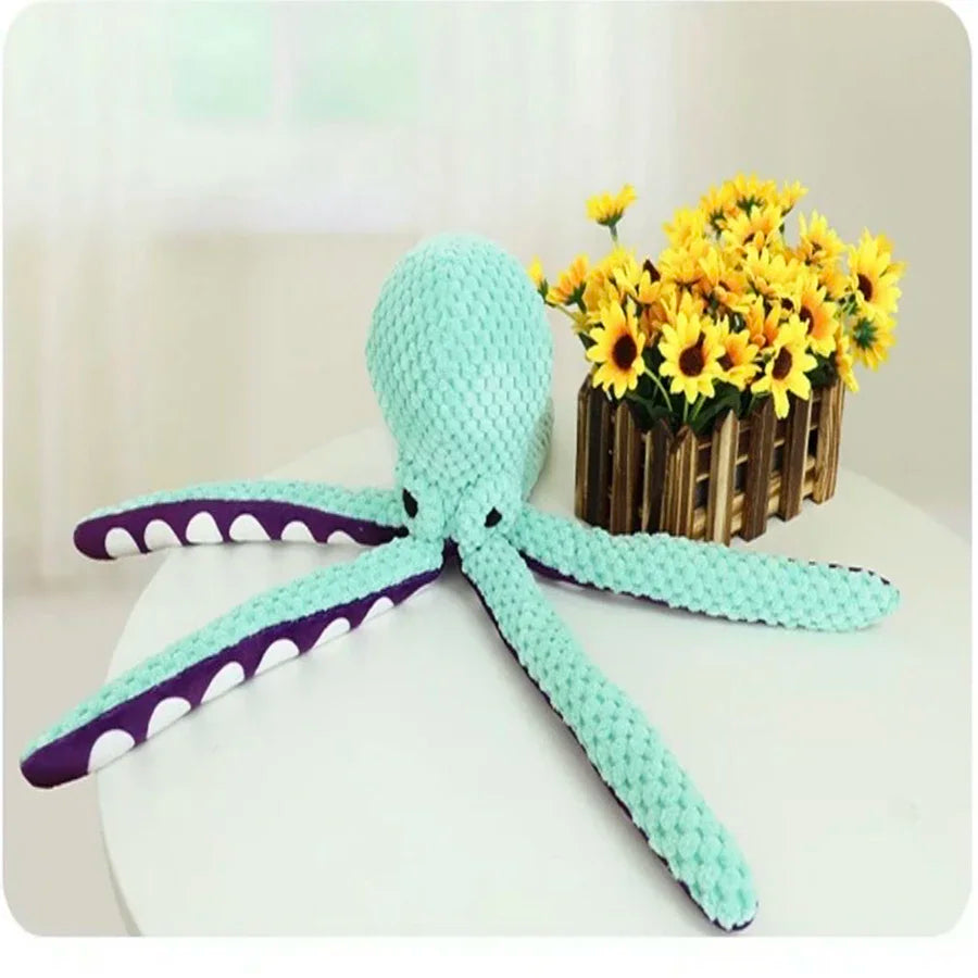 Plush Octopus Dog Toy – Interactive
