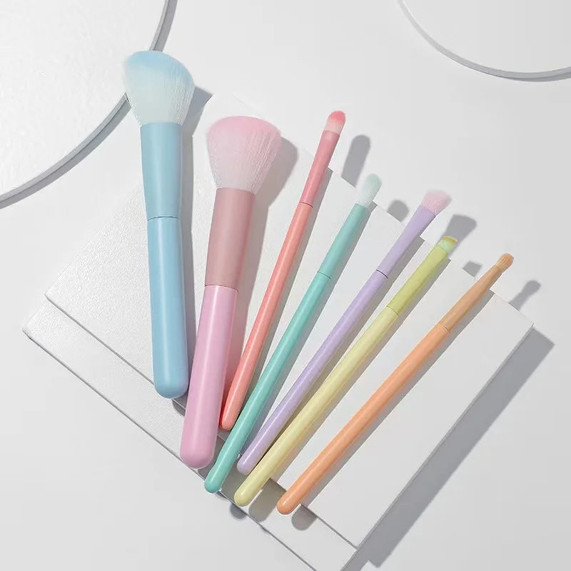7-Piece Colored Makeup Brush Set