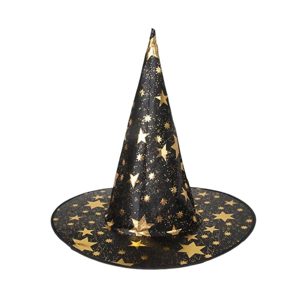 Halloween Star-Print Witch Hat