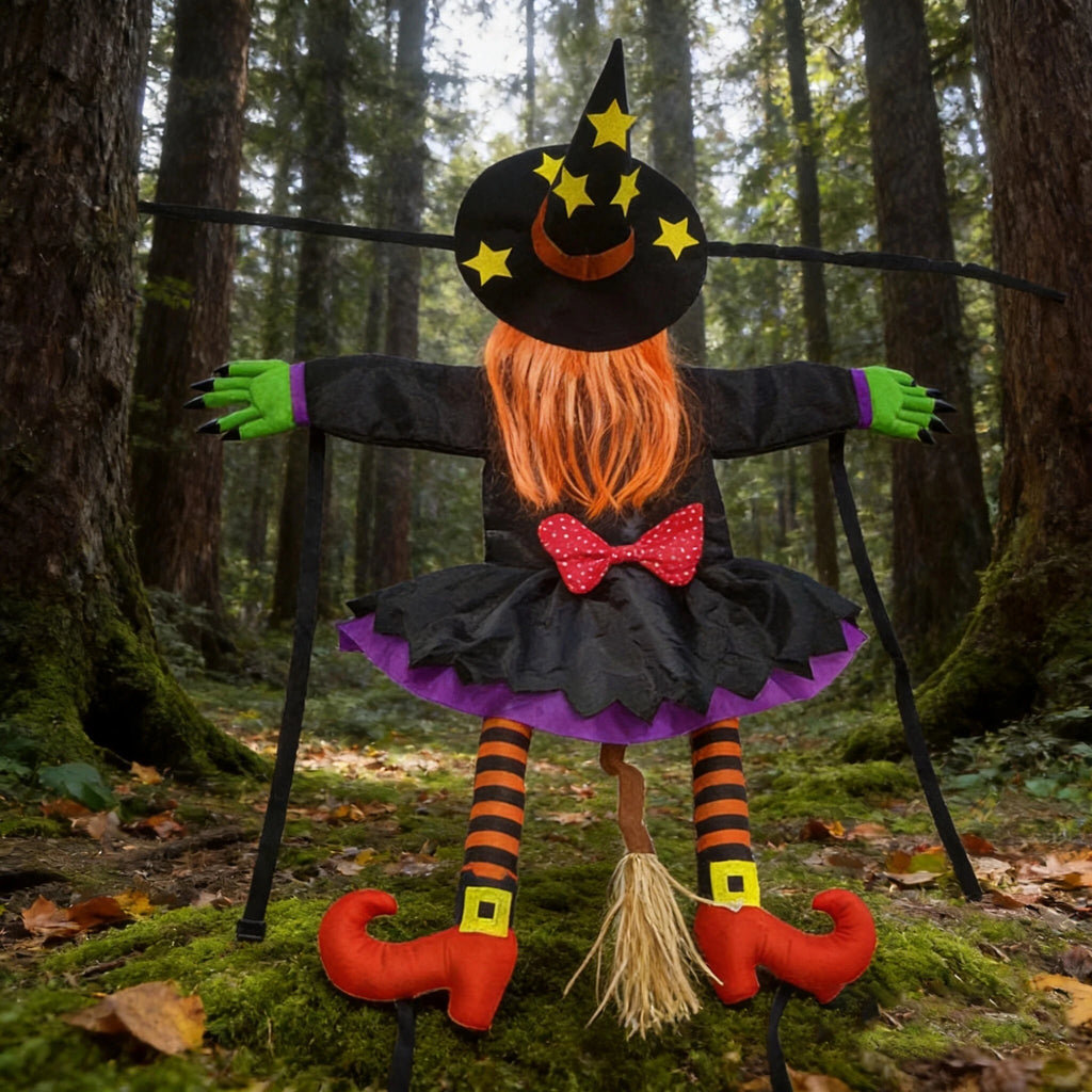 Halloween Crashing Witch Decoration