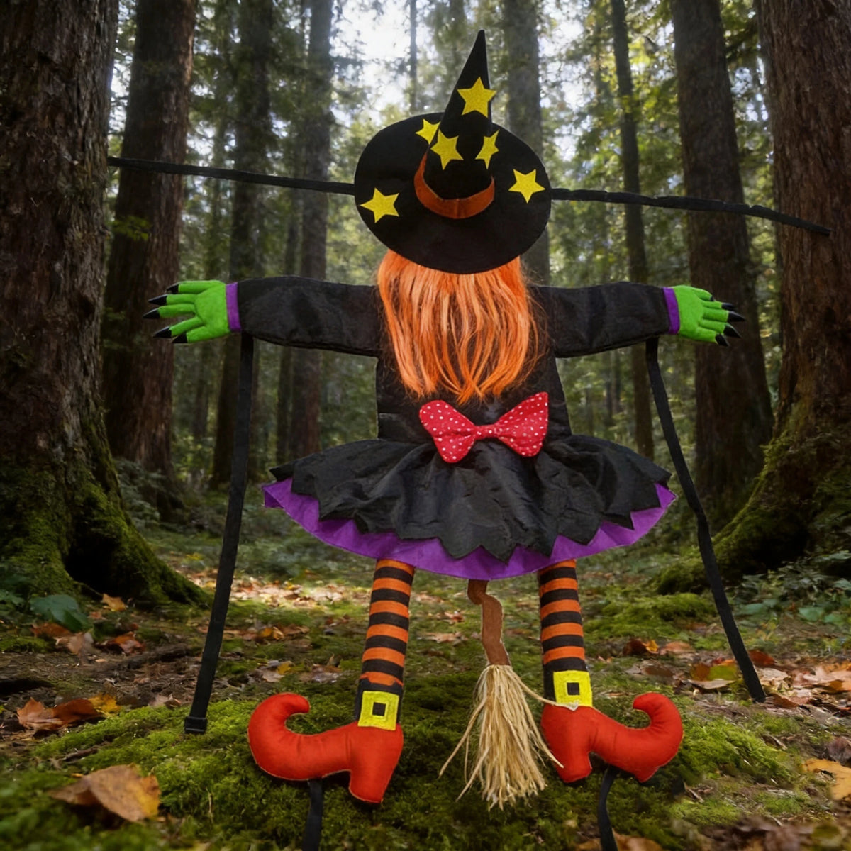 Halloween Crashing Witch Decoration