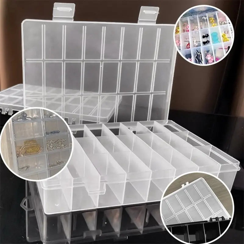 24-Grid Plastic Storage Organizer Box