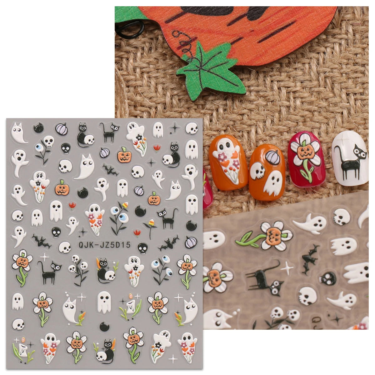 Halloween Raised Nail Stickers