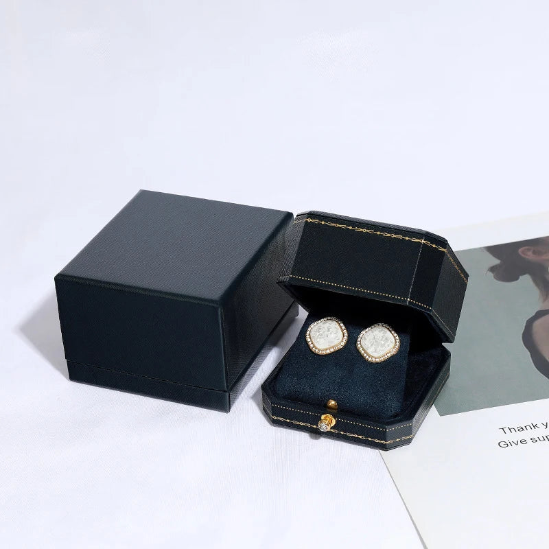 Octagonal PU Leather Jewelry Box