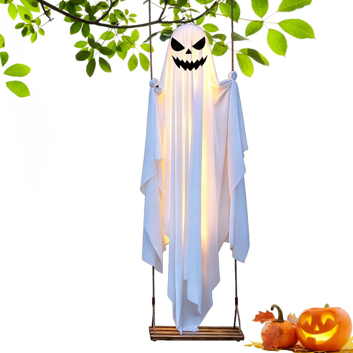 Halloween Light-Up Swinging Ghost