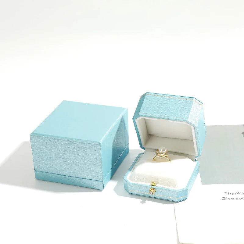 Octagonal PU Leather Jewelry Box