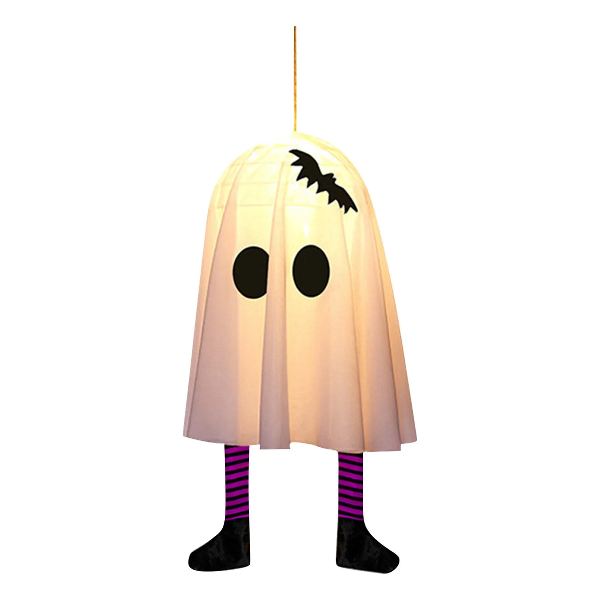 Halloween Light-Up Ghost with Striped Legs