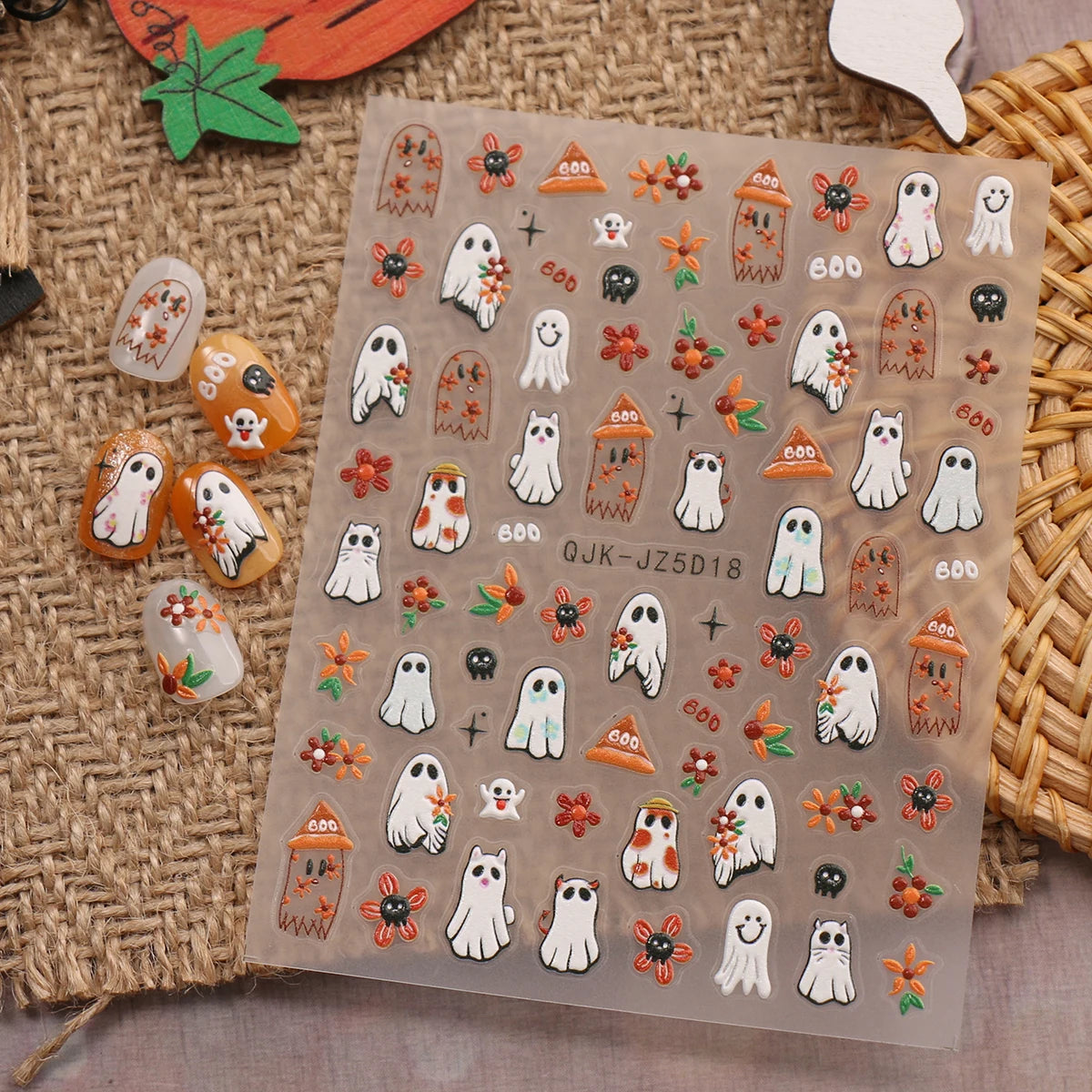 Halloween Raised Nail Stickers