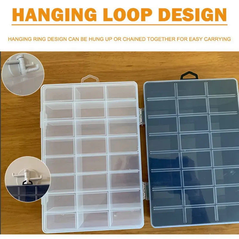 24-Grid Plastic Storage Organizer Box