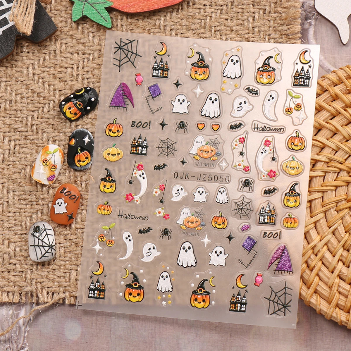 Halloween Raised Nail Stickers