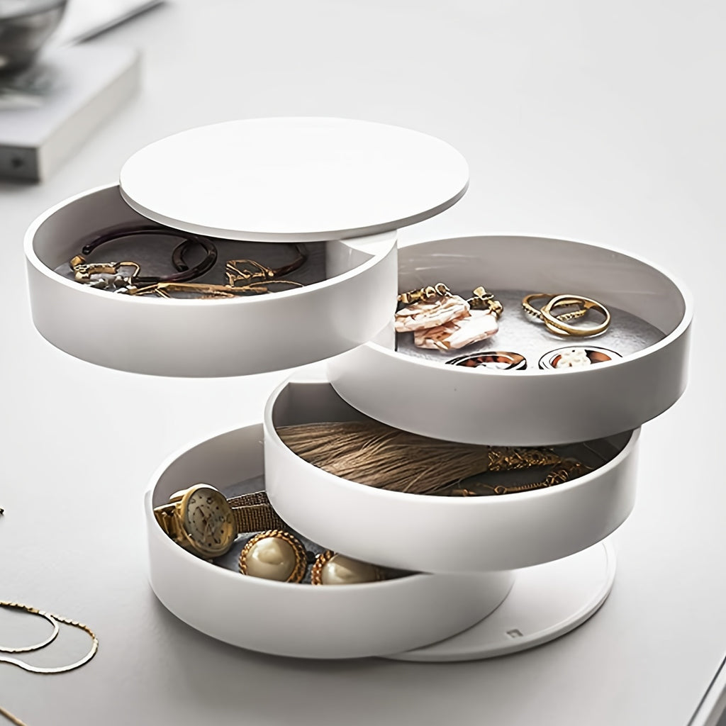 Rotating Multi-Layer Jewelry Storage Box