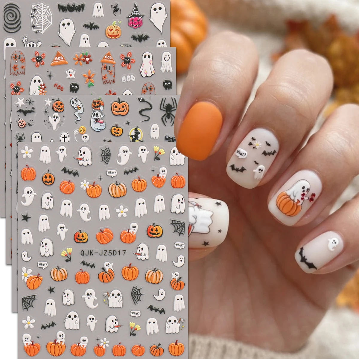 Halloween Raised Nail Stickers