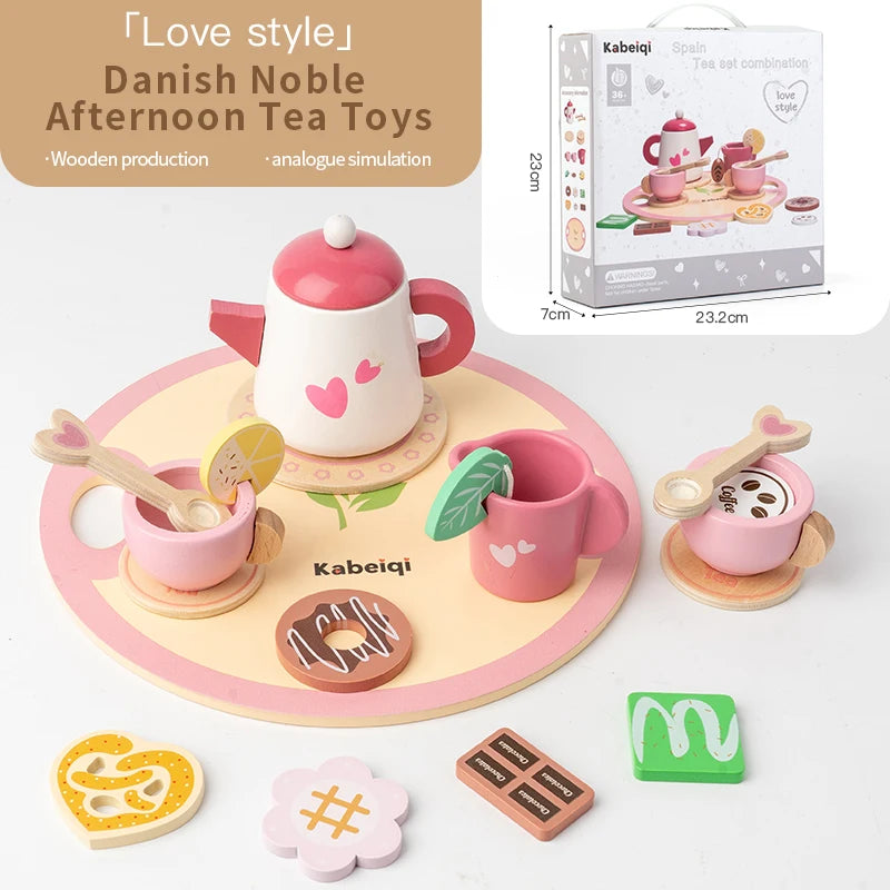 Kids Wooden Tea Party Toy