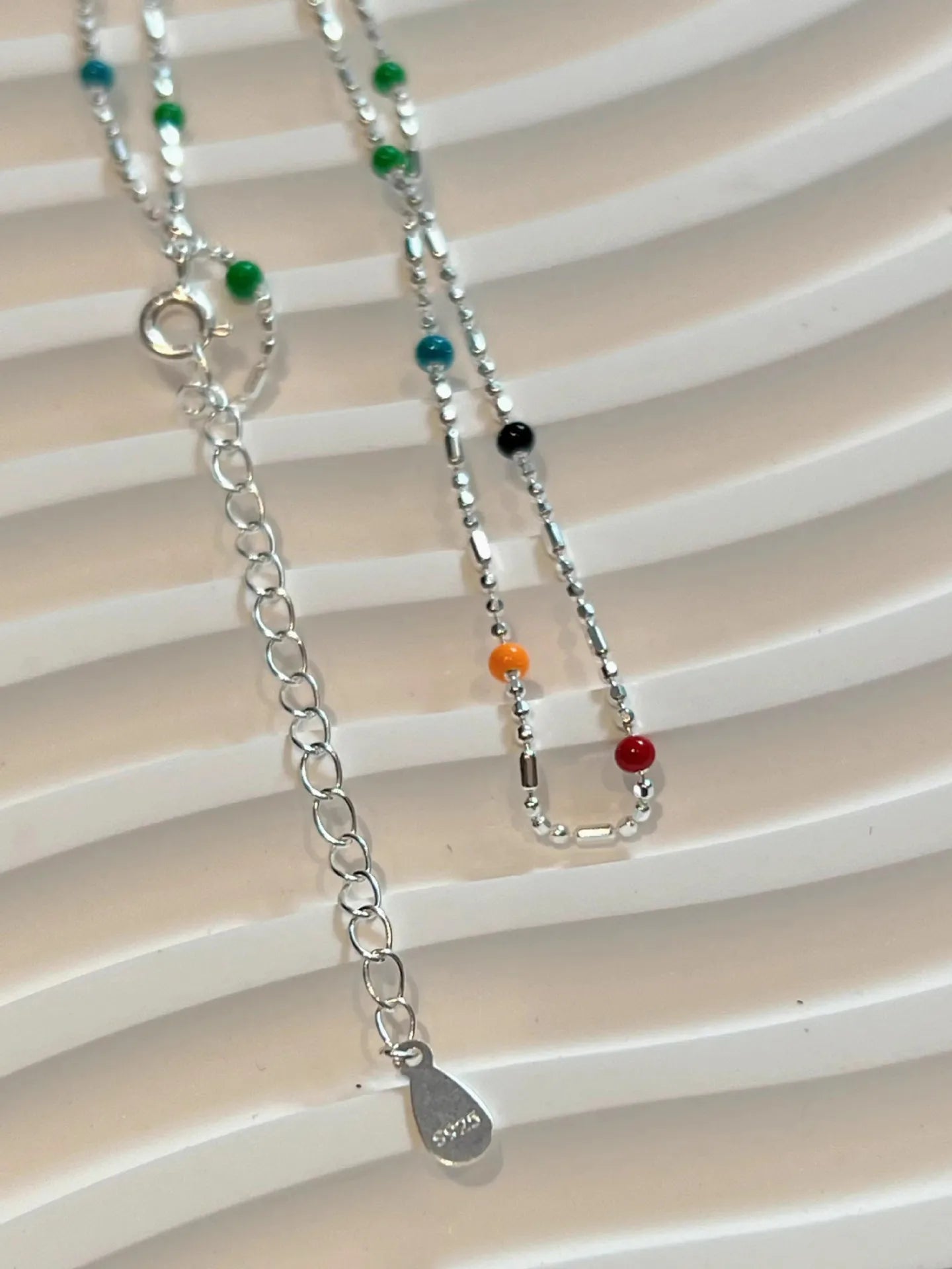 925 Sterling Silver Bead Necklace