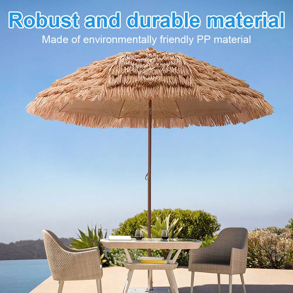 Large 8-Rib Tiki Beach Umbrella