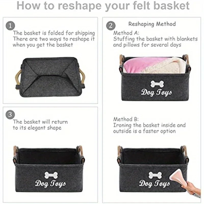Dog Toy Storage Basket