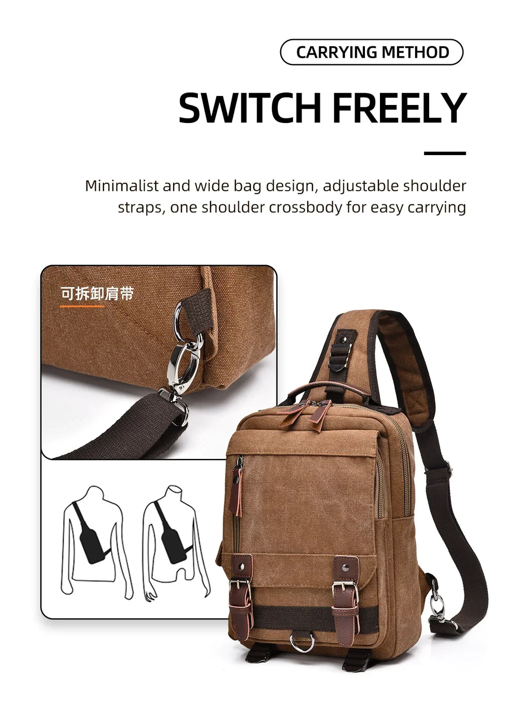 Small Canvas Backpack 20L