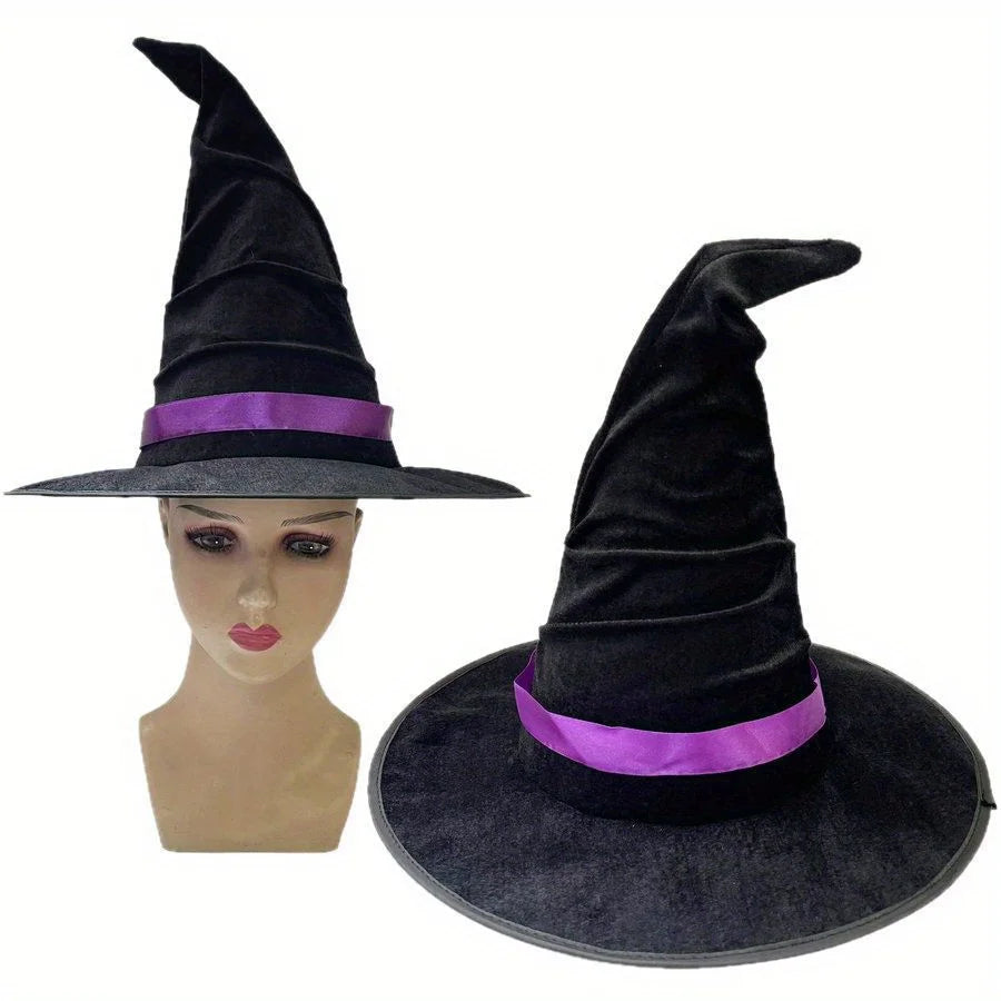 Halloween Velvet-Look Witch Hat