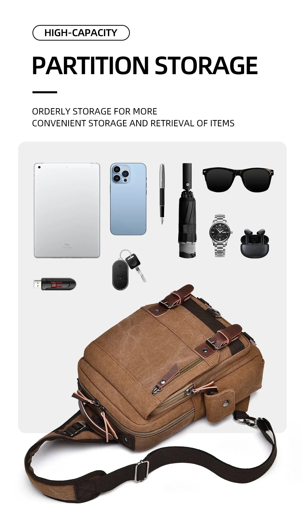 Small Canvas Backpack 20L