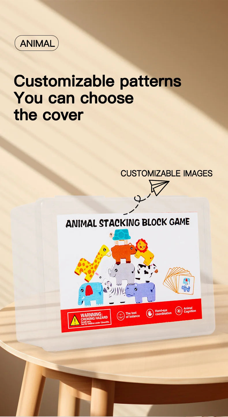 Kids Wooden Animal Stacker Toy