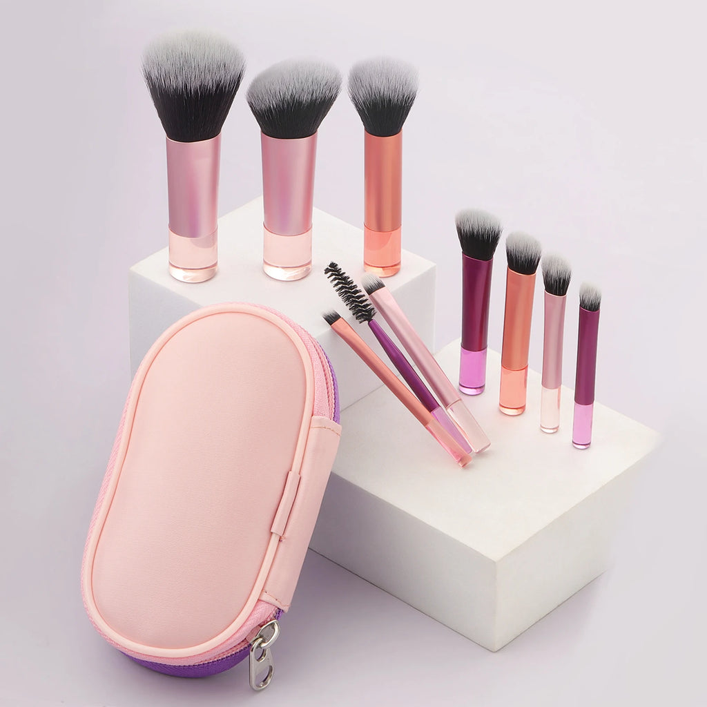 Portable 10pcs Makeup Brush Kit