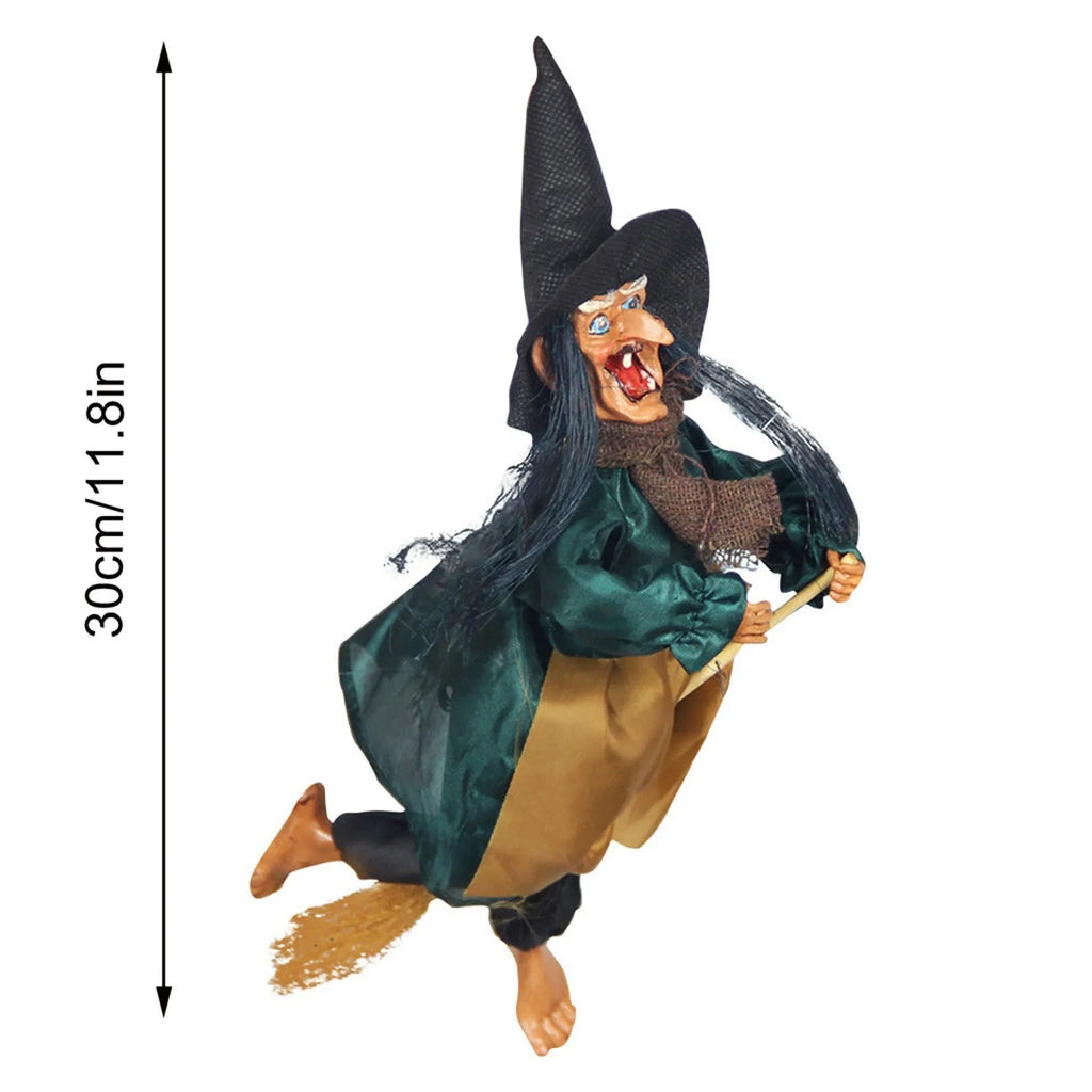 Halloween Talking Broom Witch