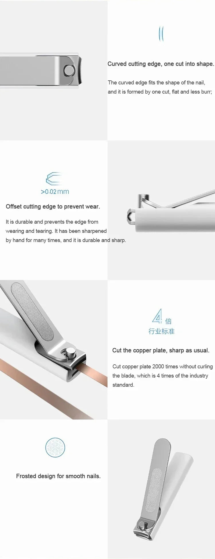 Stainless Steel Nail Clipper, Anti-Splash