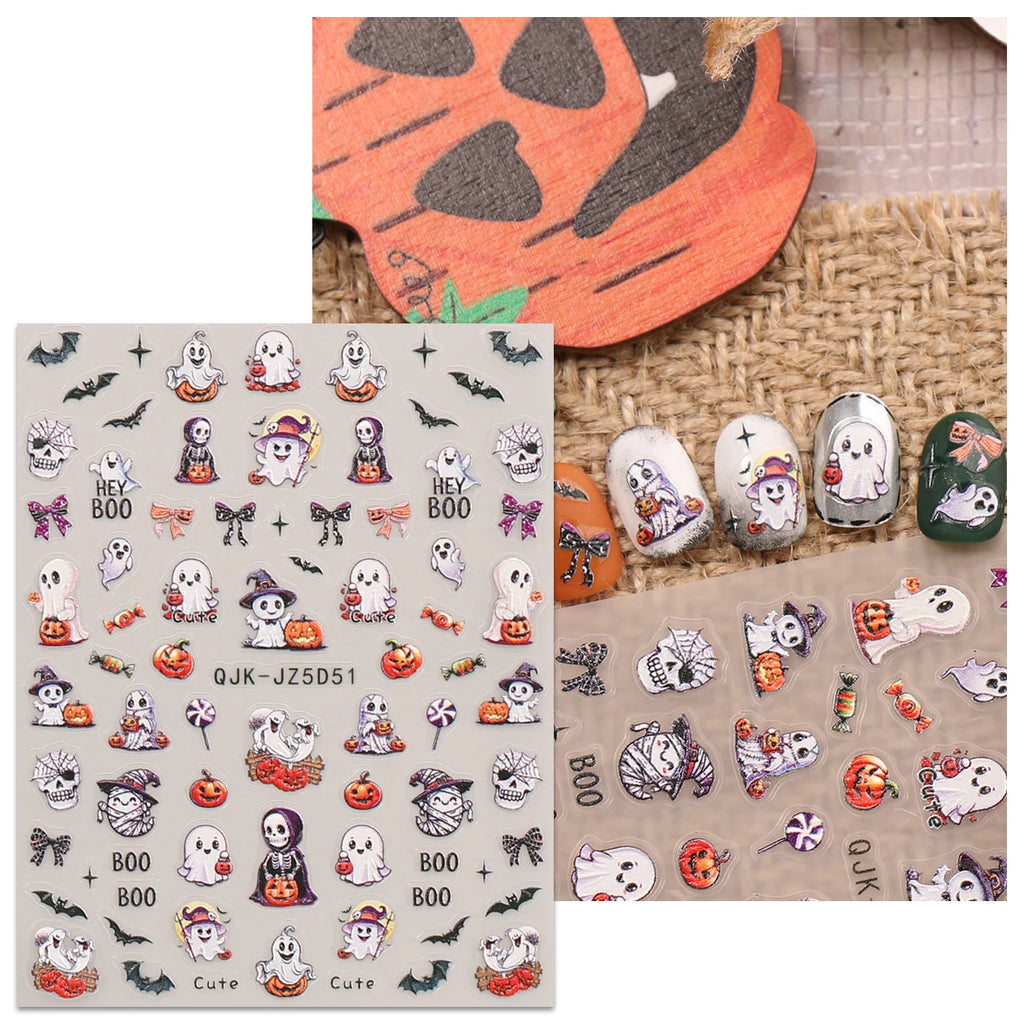 Halloween Raised Nail Stickers