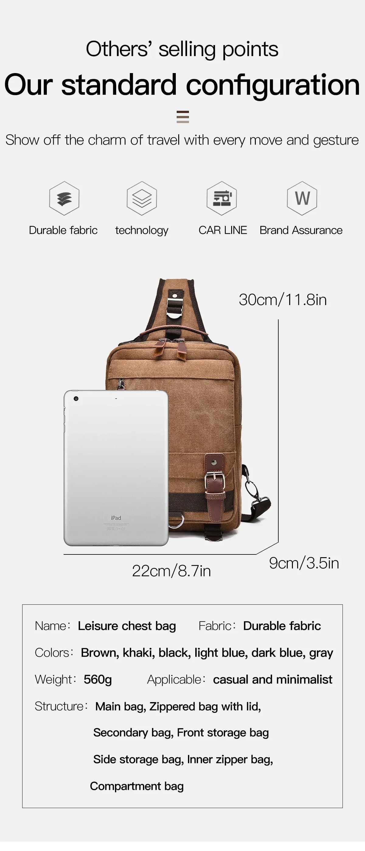 Small Canvas Backpack 20L