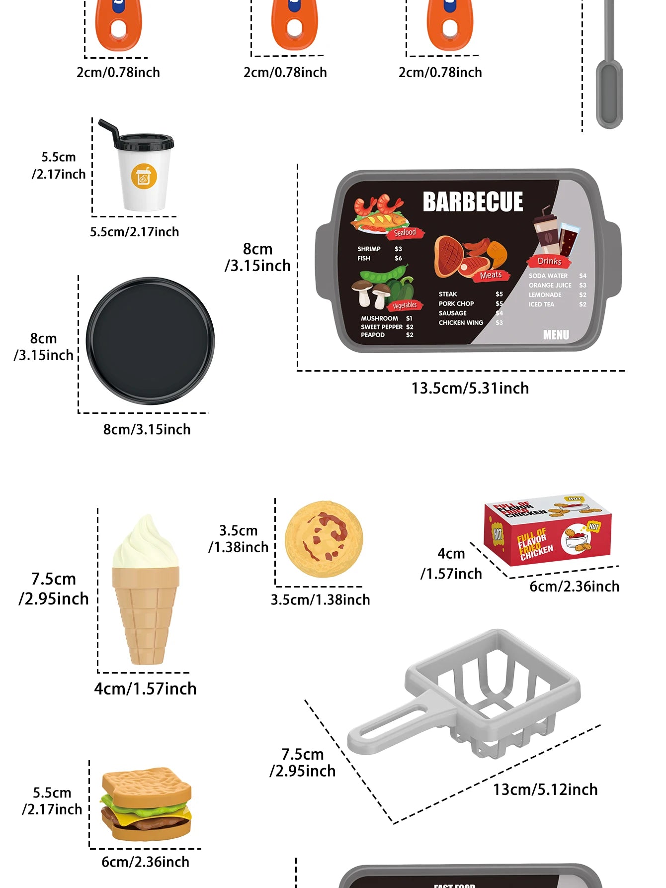 Pretend Play Kitchen Food Toy Set