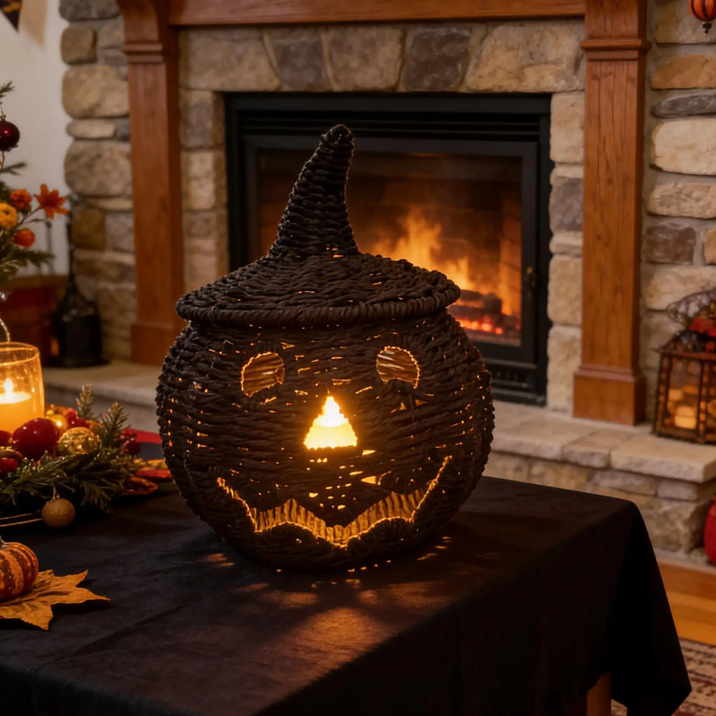Halloween Witch Hat Pumpkin Ornament