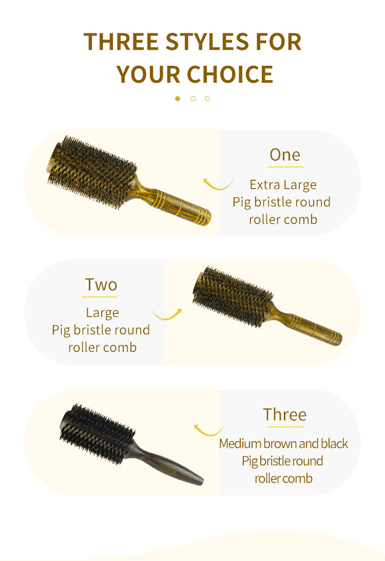 Professional Salon Boar Bristle Round Hair Brush