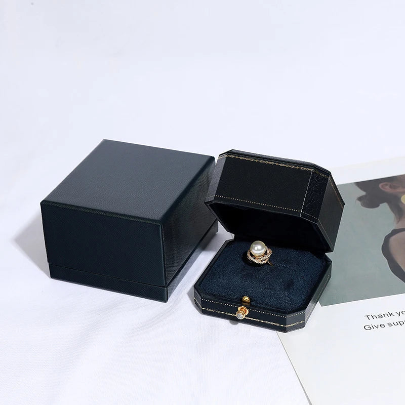 Octagonal PU Leather Jewelry Box