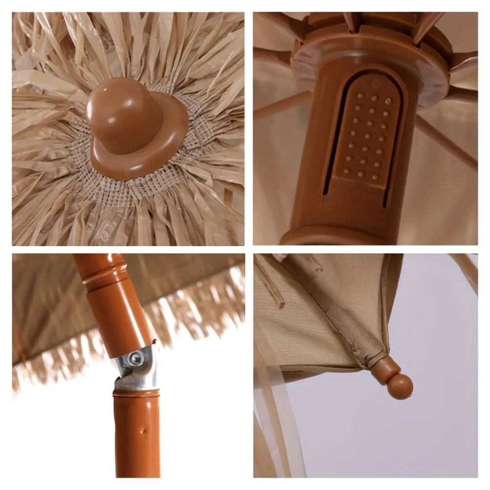 Large 8-Rib Tiki Beach Umbrella
