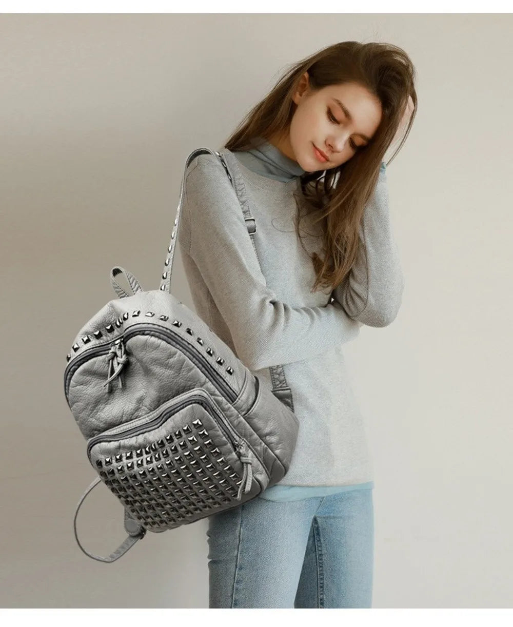 Stylish Rivet Backpack for Men & Women