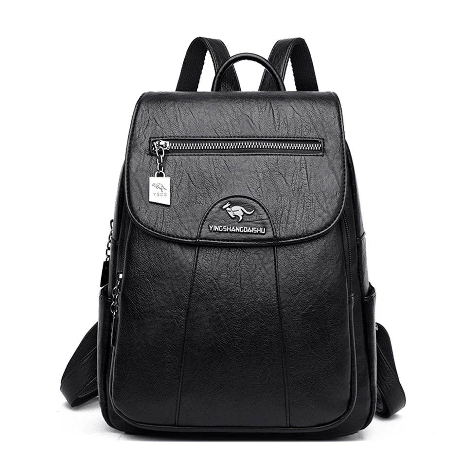 Casual Leather Backpack