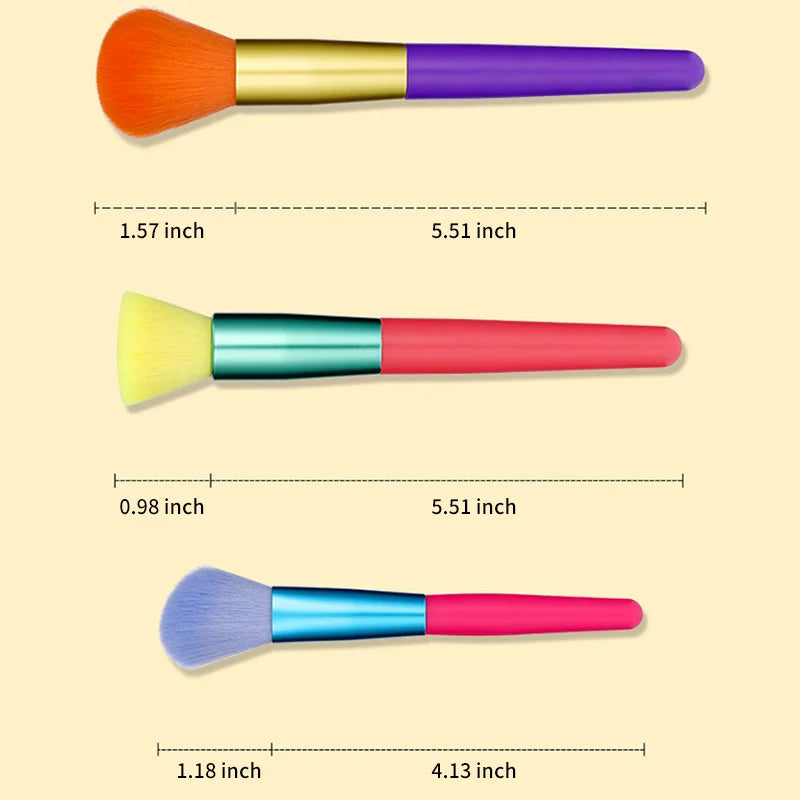 15pcs Makeup Brush Set – Colourful