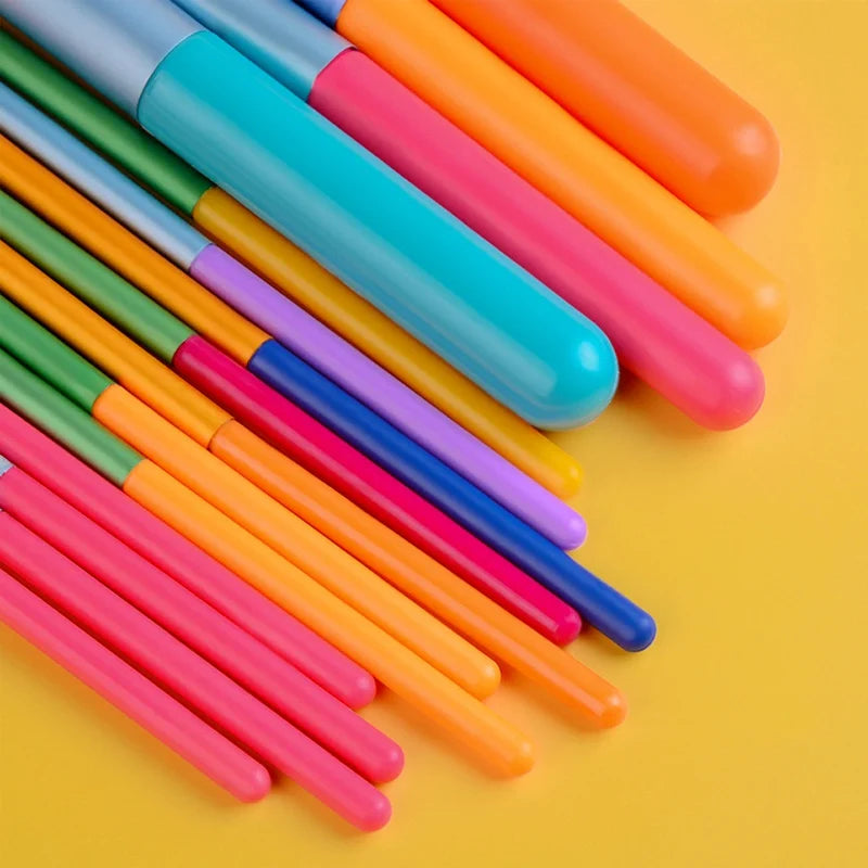 15pcs Makeup Brush Set – Colourful