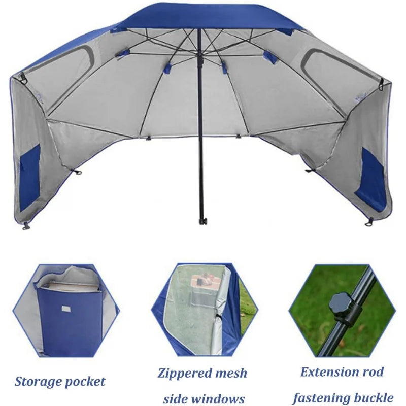 Large Windproof Outdoor Sunshade Umbrella