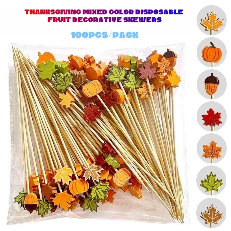 Halloween Autumn Food Picks – 100 Pack