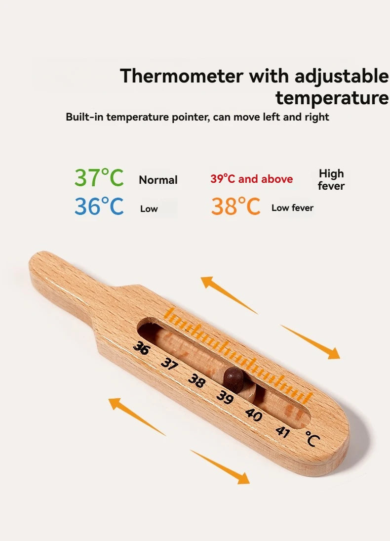 Kids Wooden Doctor Pretend Play Set
