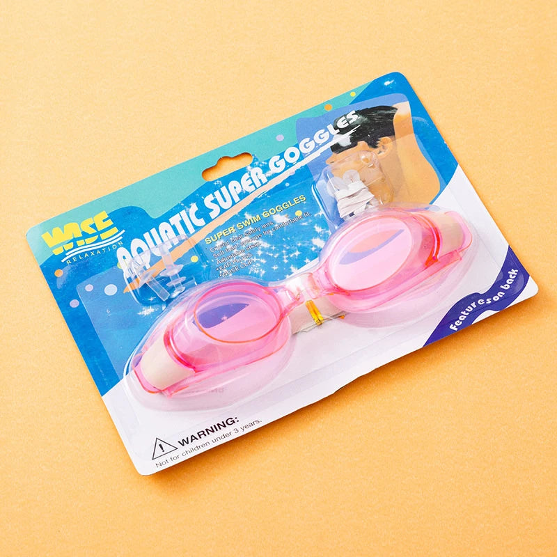 Swim Goggles with Nose Clip & Earplugs