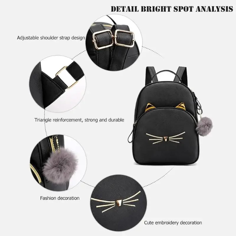 Small Cute Cartoon Cat Backpack