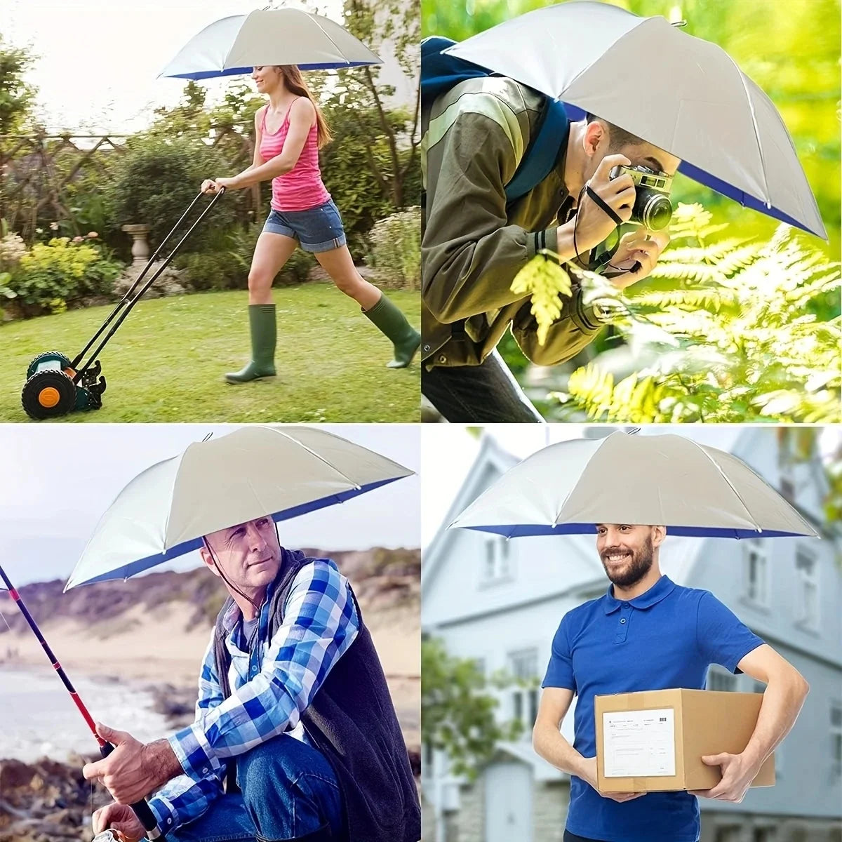Large Foldable Outdoor Umbrella Hat
