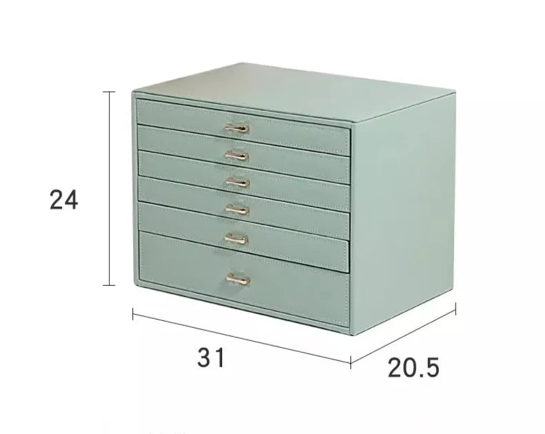 Large Leather Jewelry Storage Box