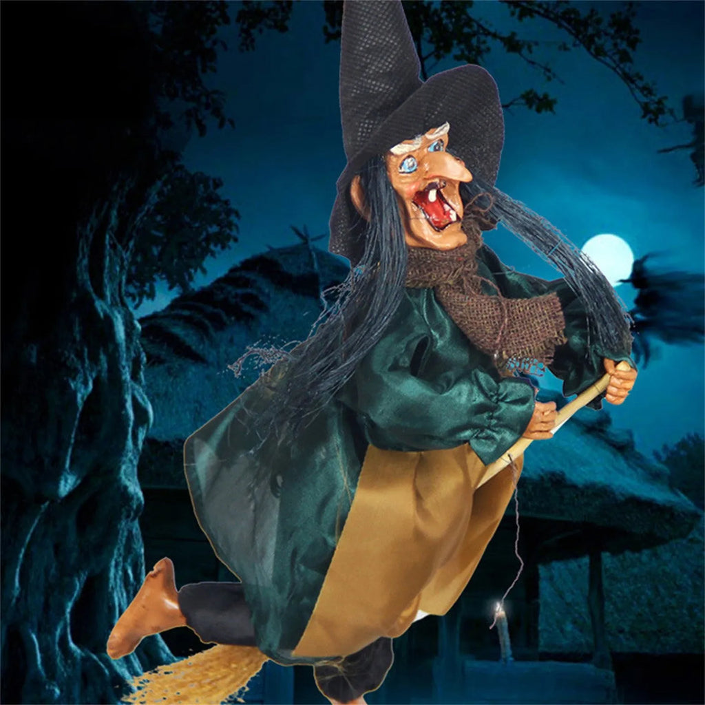 Halloween Talking Broom Witch