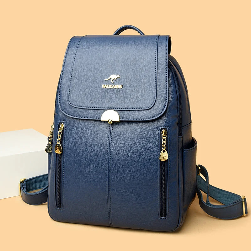 Small Elegant Women’s Leather Backpack