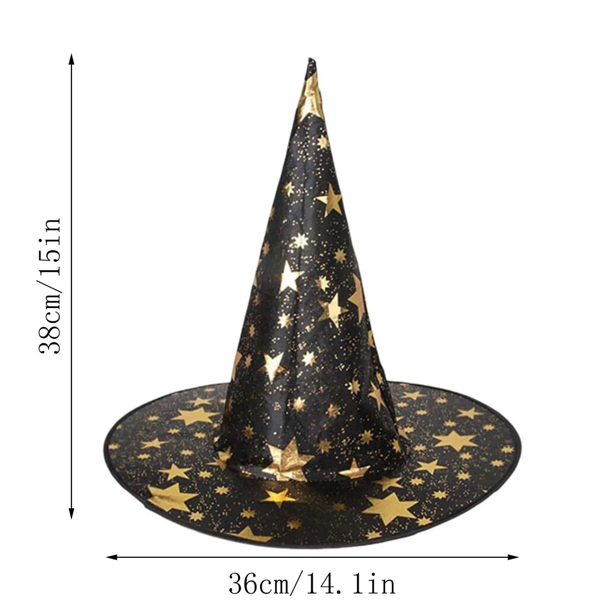 Halloween Star-Print Witch Hat