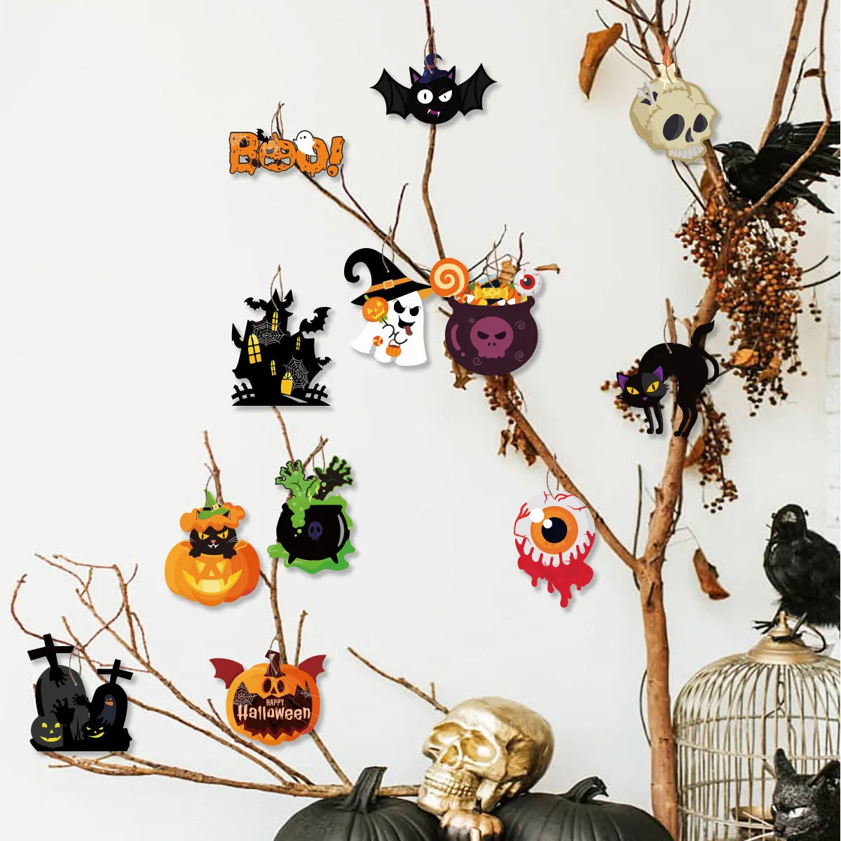 Halloween Paper Character Hanging Decorations