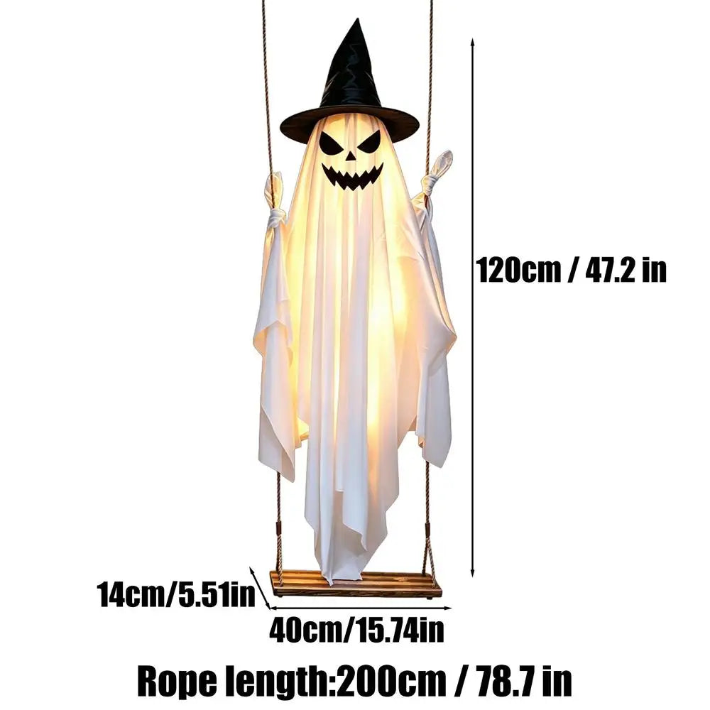 Halloween Light-Up Swinging Ghost